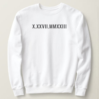 Sudadera Personalizado Aniversario Numérico Romano Fecha Añ