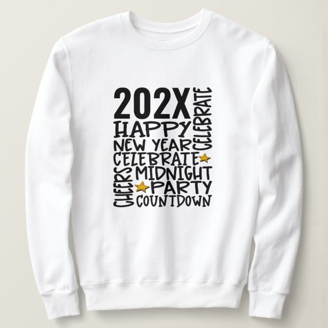Sudadera Personalizado [año] Años nuevos familiares persona (Anverso del diseño)