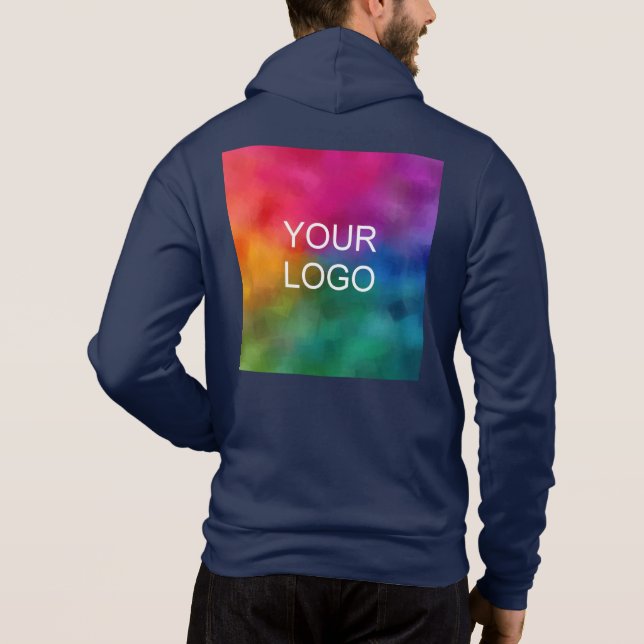 Sudadera Personalizado azul de la Marina de plantilla Carga (Reverso)