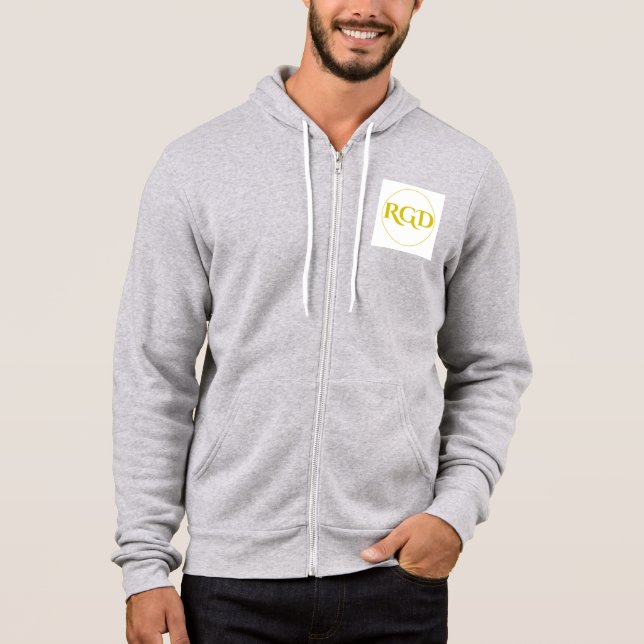 Sudadera Personalizado azul de la Marina Subir logo Añadir  (Anverso)