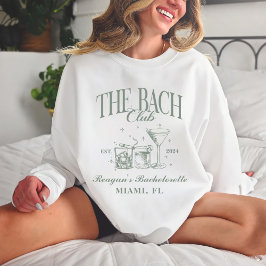 Sudadera Personalizado Bach Club Bachelorette Retro Cocktai