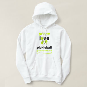 Sudadera personalizado Baloncesto Texto verde Paz y Amor