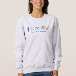 Sudadera Personalizado Béisbol Mamá Cute Softball Mamá