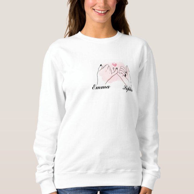 Sudadera Personalizado Besties Sweatshirt, regalo de los me (Anverso)