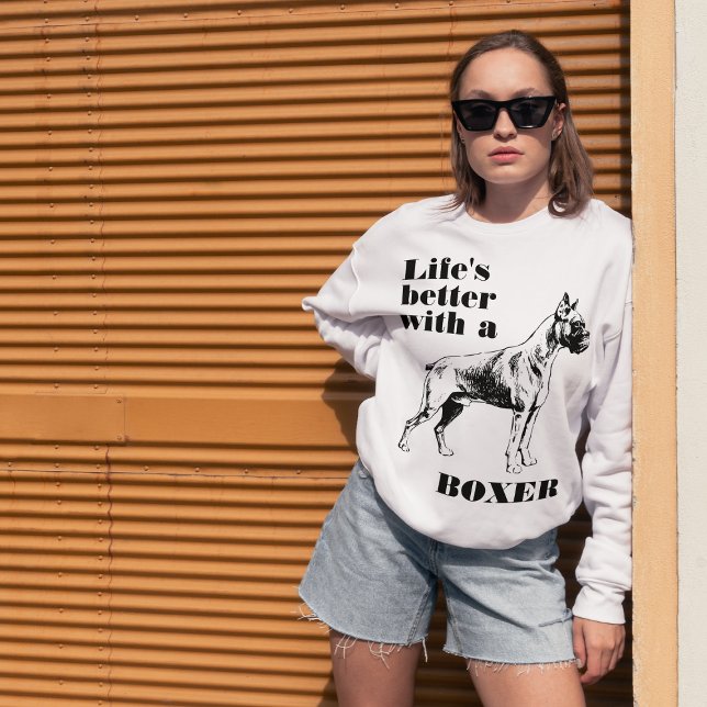 Sudadera Personalizado Boxer Dog cita (Subido por el creador)