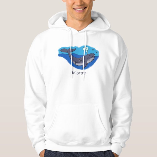 Sudadera Personalizado caprichoso de ballenas y terneros (Anverso)