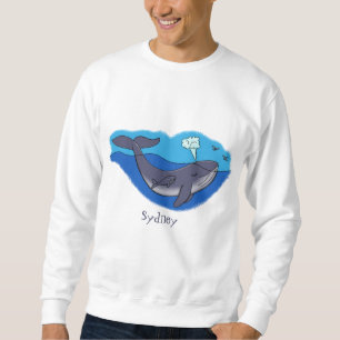 Sudadera Personalizado caprichoso de ballenas y terneros