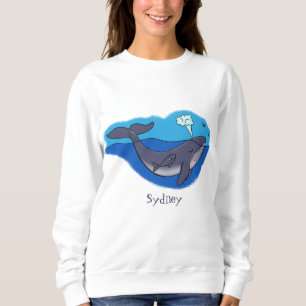 Sudadera Personalizado caprichoso de ballenas y terneros