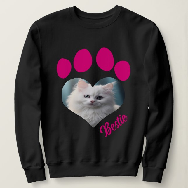 Sudadera Personalizado Cat Lover Sweatshirt - Foto Personal (Anverso del diseño)
