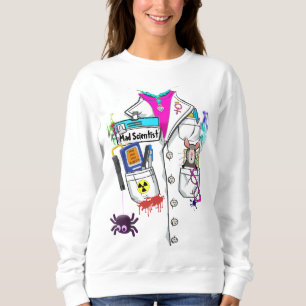 Sudadera Personalizado Científica loca de Halloween Lab Coa
