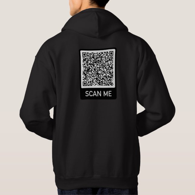 Sudadera Personalizado Código QR Información de análisis de (Reverso)
