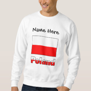 Sudadera Personalizado con Polonia y Bandera Polaca 
