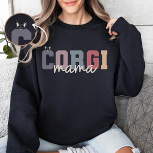 Sudadera Personalizado Corgi Mama Dog Retro Style