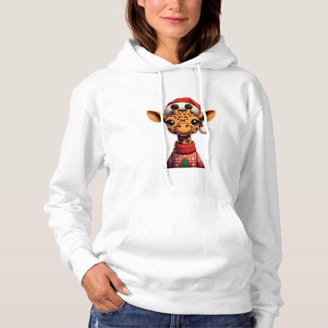 Sudadera Personalizado Cuidado Giraffe Con Navidades De San (Anverso)