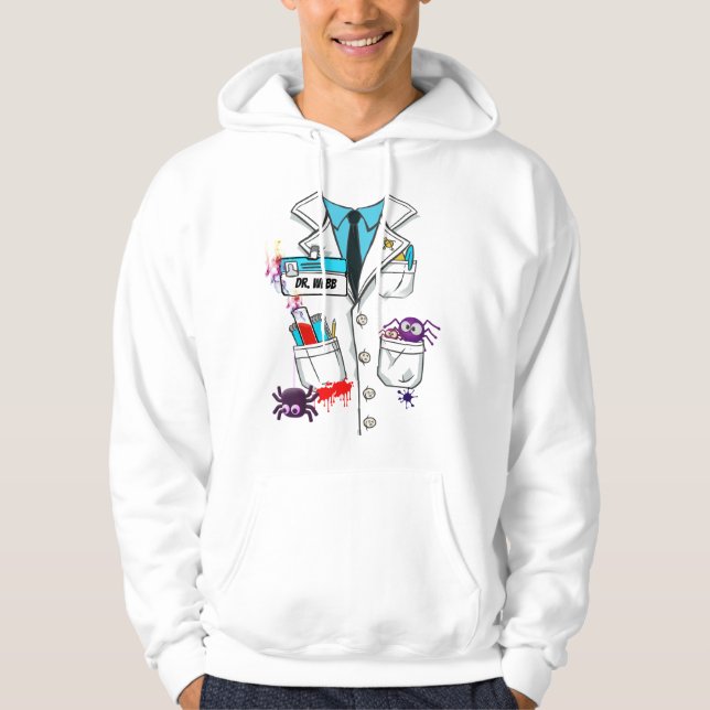 Sudadera Personalizado Cute Mad Scientist Costume de Labora (Anverso)