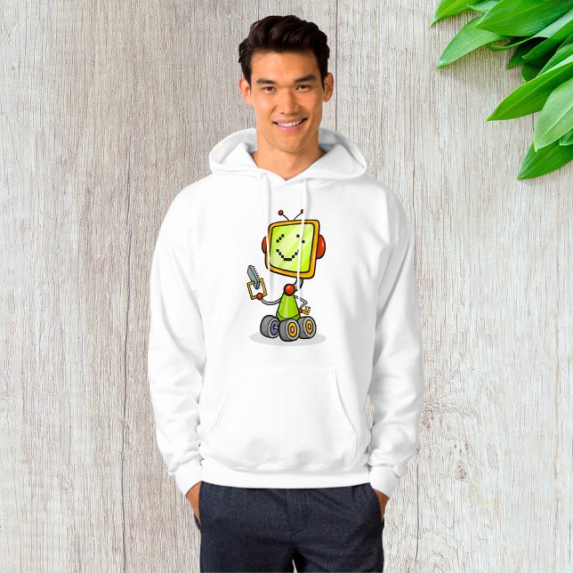 Sudadera Personalizado Cute Retro Robot Divertido AI Tech D (Subido por el creador)