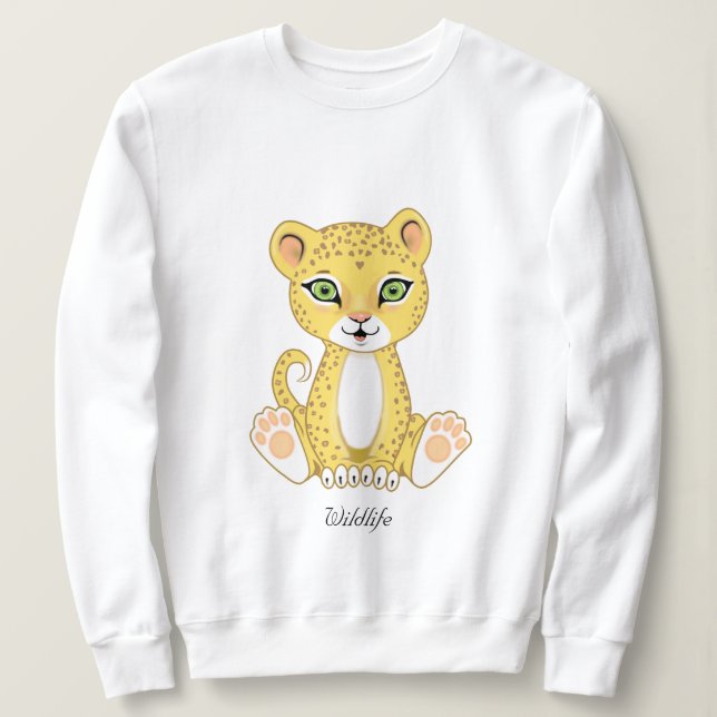 Sudadera Personalizado de animales leopardos salvajes (Anverso del diseño)