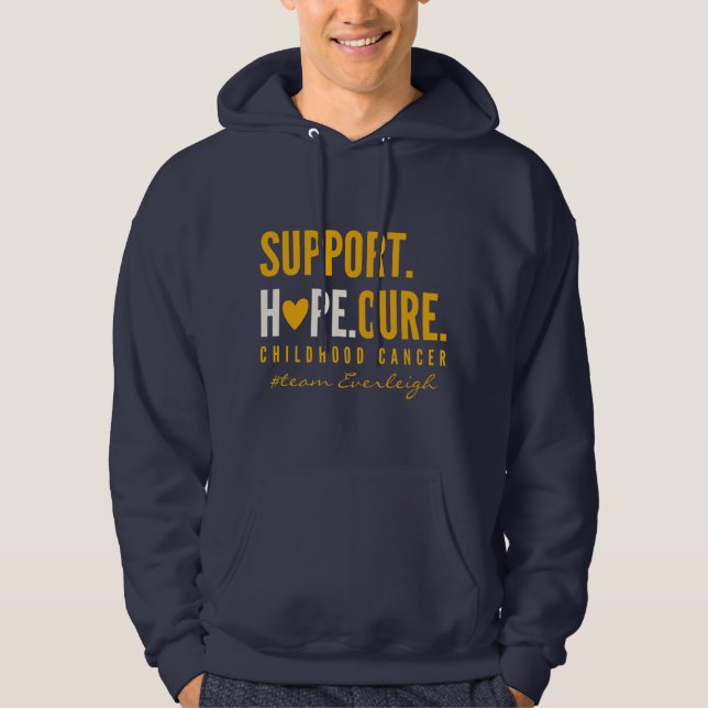 Sudadera personalizado de apoyo al cáncer infantil Pullover (Anverso)
