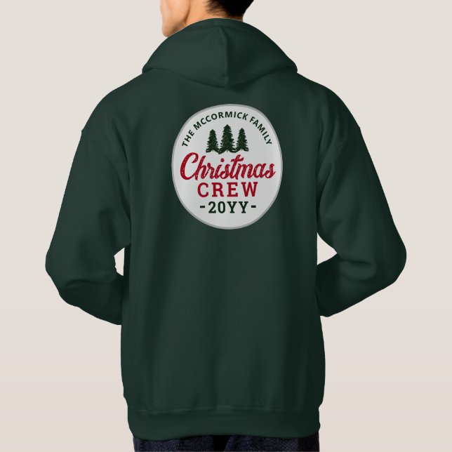 Sudadera Personalizado de Árboles de Navidad de Familia Vin (Reverso)