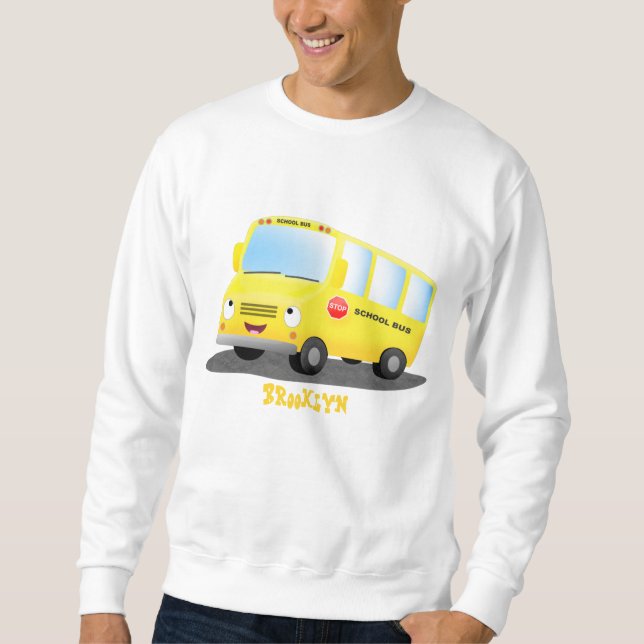 Sudadera Personalizado de autobús escolar alegre y amarillo (Anverso)