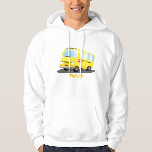 Sudadera Personalizado de autobús escolar alegre y amarillo (Anverso)