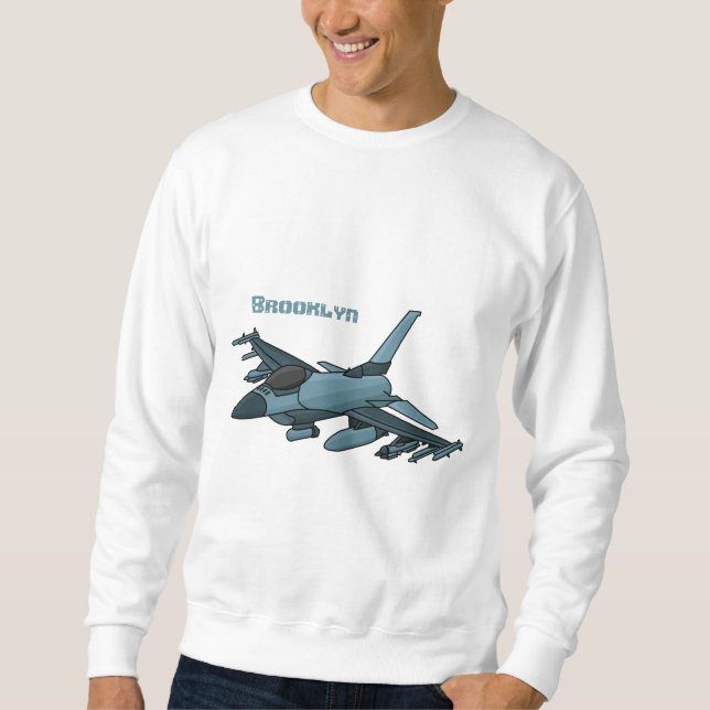 Sudadera Personalizado de avión de combate militar (Anverso)