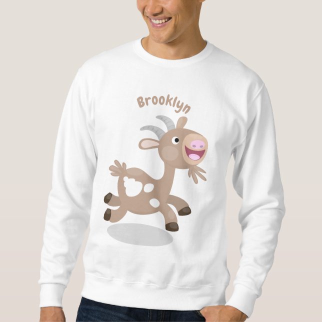 Sudadera Personalizado de cabra alegre (Anverso)