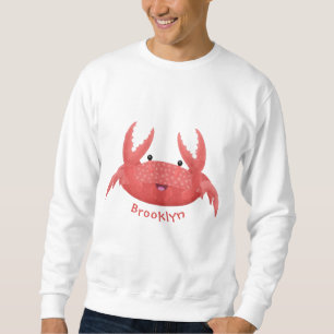 Sudadera Personalizado de cangrejo rojo lindo ilustracion