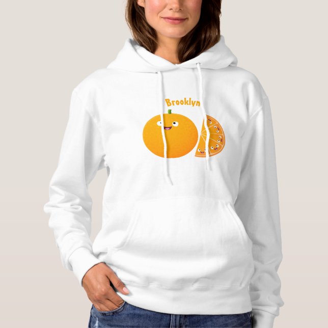 Sudadera Personalizado de cítricos de feliz naranja (Anverso)