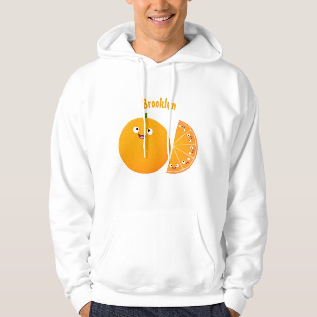 Sudadera Personalizado de cítricos de feliz naranja (Anverso)