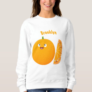 Sudadera Personalizado de cítricos de feliz naranja
