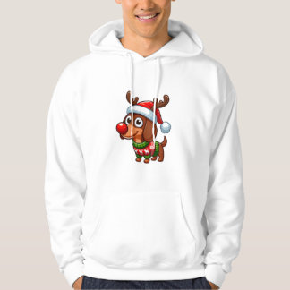 Sudadera Personalizado de Cute Wiener Dog Rudolph