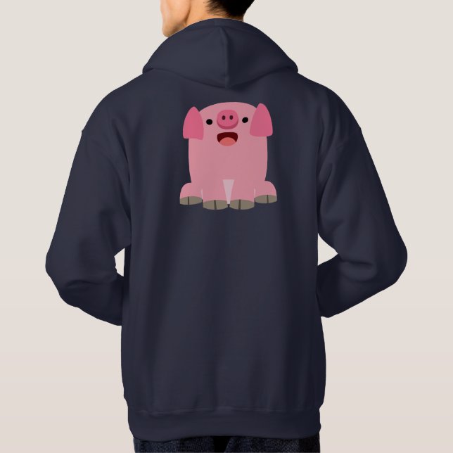 Sudadera Personalizado de enlace de corte Hoodie de cerdo (Reverso)