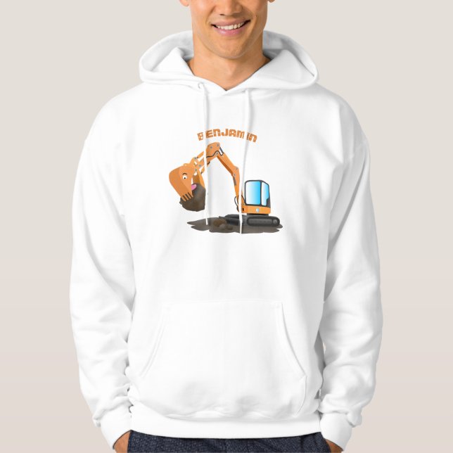 Sudadera Personalizado de excavadora de naranja cúpula (Anverso)