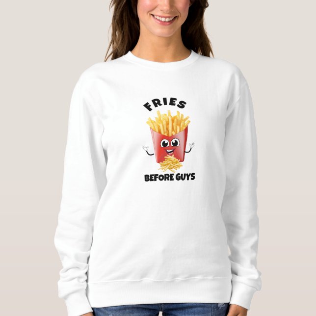 Sudadera Personalizado De Fries Franceses Cuidados Hoodie & (Anverso)