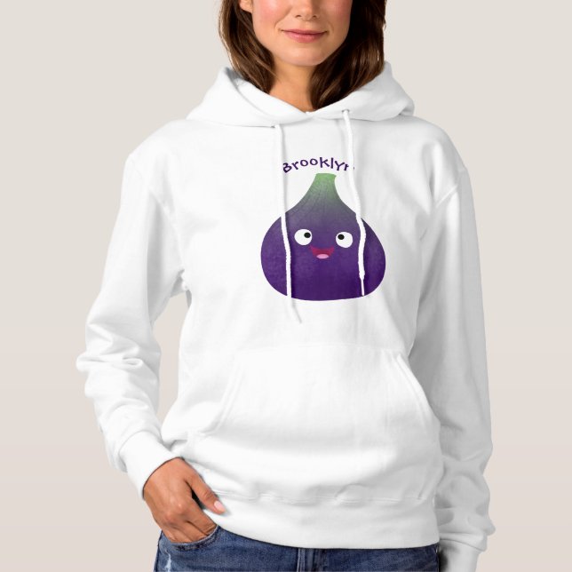 Sudadera Personalizado de fruta púrpura feliz (Anverso)