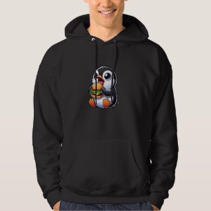 Sudadera Personalizado de hamburguesa de pingüino cutáneo a