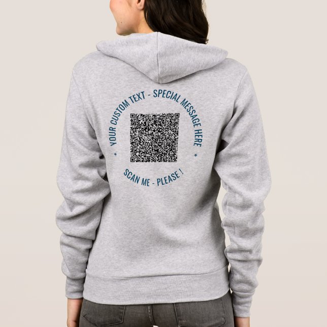 Sudadera Personalizado de información de análisis de código (Reverso)
