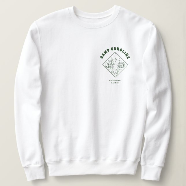 Sudadera Personalizado de la dama de honor del partido Camp (Anverso del diseño)