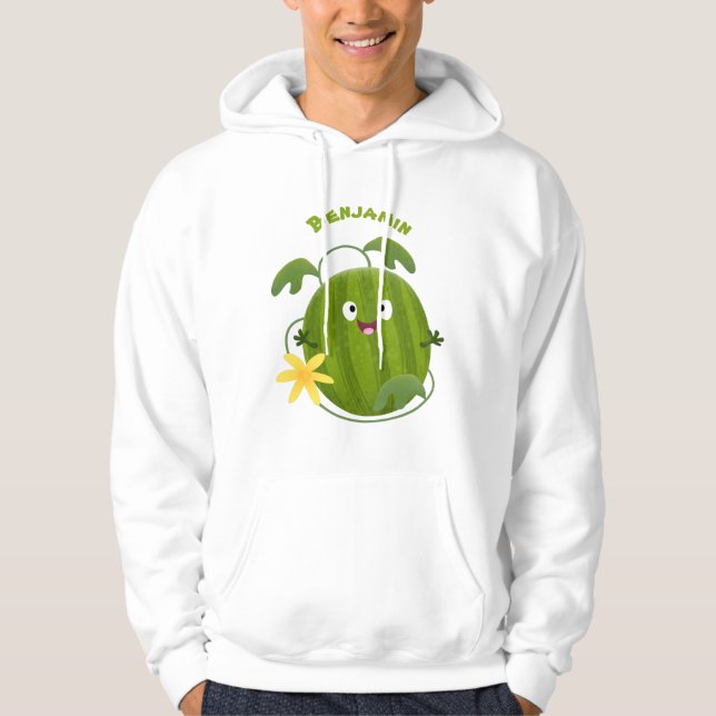 Sudadera Personalizado de la sandía sonriente alegre (Anverso)