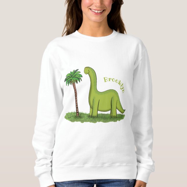 Sudadera Personalizado de los dinosaurios de brontosauro ve (Anverso)