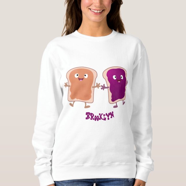 Sudadera Personalizado de mantequilla de cacahuate y sandwi (Anverso)