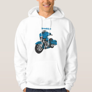 Sudadera Personalizado de moto azul feliz