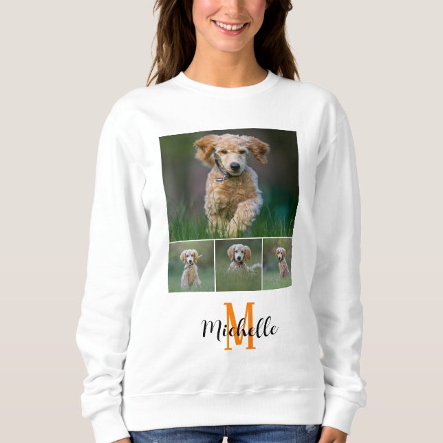 Sudadera Personalizado de mujeres en monograma de fotografí (Anverso)