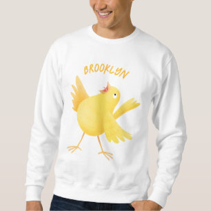 Sudadera Personalizado de pájaro canario amarillo cantando