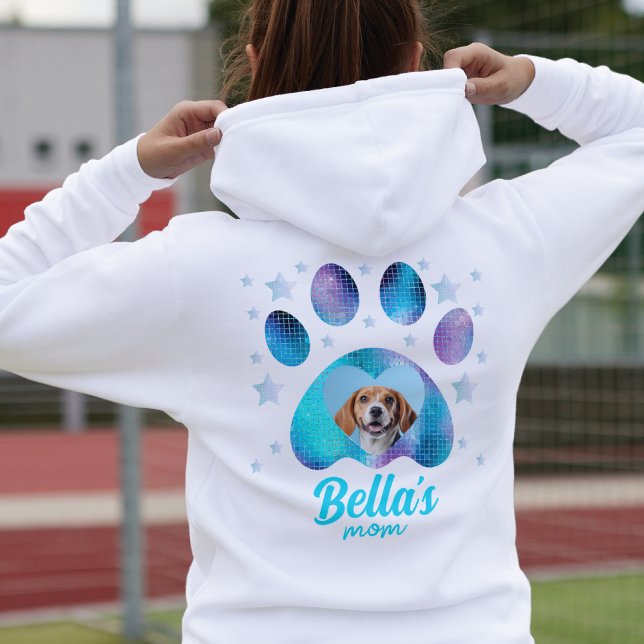 Sudadera Personalizado de Perro Mamá  Paw Foto Purpurina Az (Subido por el creador)