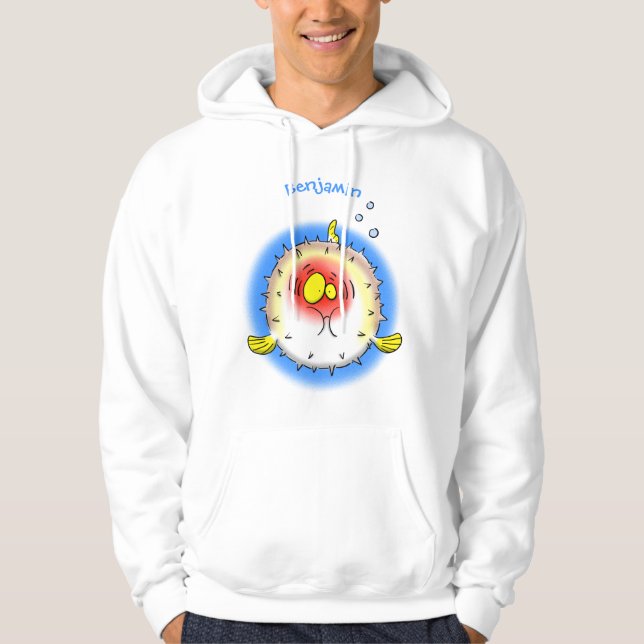 Sudadera Personalizado de pescado porcupy de marisco de pur (Anverso)