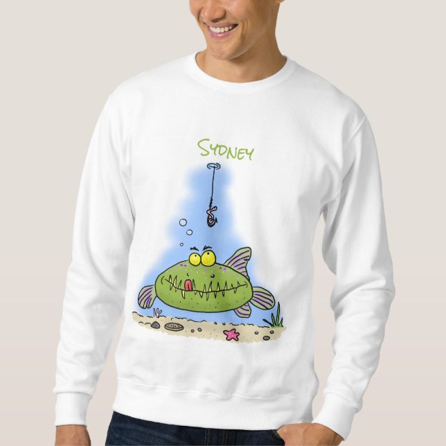 Sudadera Personalizado de pescadores de peces gordos y hamb (Anverso)