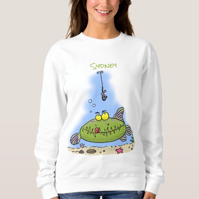 Sudadera Personalizado de pescadores de peces gordos y hamb (Anverso)