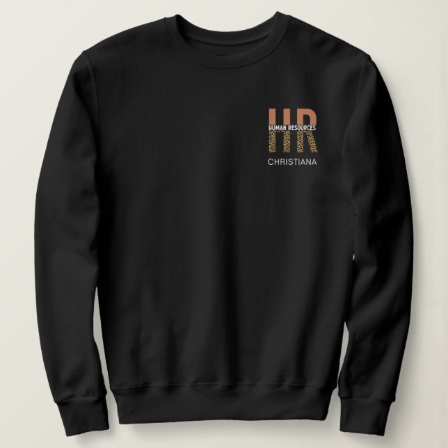 Sudadera Personalizado de Recursos Humanos Leopard Imprimir (Anverso del diseño)